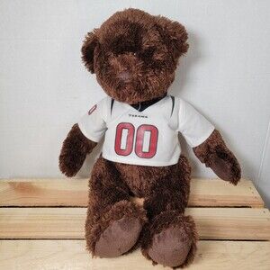 Dark Brown Teddy Bear w/ Houston Texans White Tee
